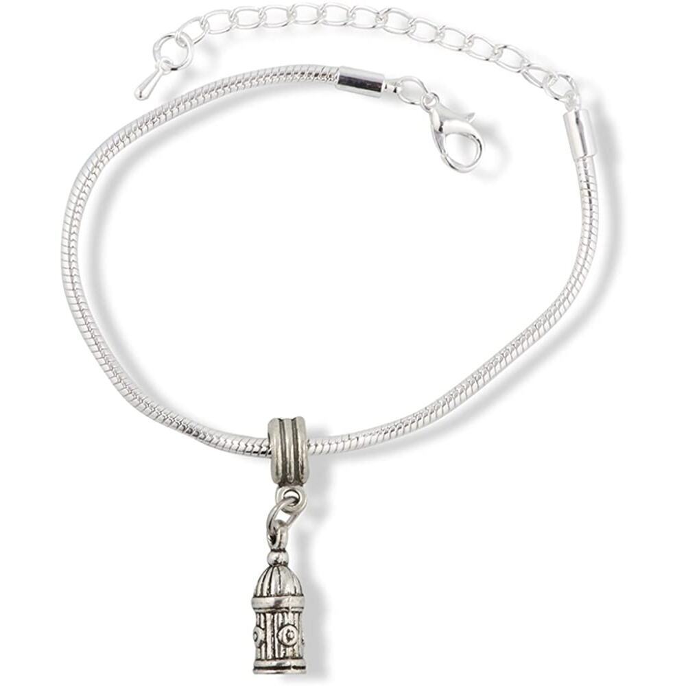 Fire Hydrant Snake Chain Charm Fire Fighter Fireman Bracelet